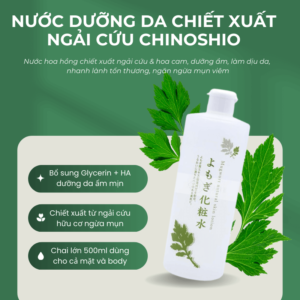 Nước hoa hồng chiết xuất ngải cứu 500ml - Hàng Nhật nội địa