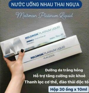 TẾ BÀO GỐC NHAU THAI MELSMON PLATINUM LIQUID PLACENTA 30 ỐNG X 10ML dạng uống - Hàng Nhật nội địa