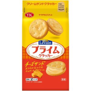 Bánh quy YBC Yamazaki Biscuits Levain Prime Sand Cheddar Cheese  Biscuits 129.6g vị phô mai cao cấp gói 16 miếng ( 8 miếng * 2goi) - Hàng Nhật nội địa