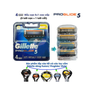 P&G- Hộp 4 Đầu Dao Cạo Thay Thế Gillette Proglide 5+1 Lưỡi Kép mẫu 2