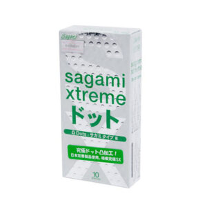 Bao cao su Sagami Xtreme White loại gân gai 0.03 - 10 chiếc - Hàng Nhật nội địa