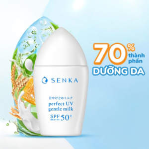 Kem chống nắng cho da nhạy cảm Perfect UV genle milk Senka SPF 50+ PA++++