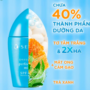 Sữa Chống Nắng Senka Kiềm Dầu, Mịn Lì Cho Da Dầu 40ml Perfect UV Milk SPF50+ PA++ - Hàng Nhật Nội Địa++