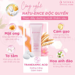 ( Mua 1 Tặng 1) Serum CC chống nắng nâng tông dưỡng trắng 3 trong 1 Senka SPF50+ PA++++ 40g