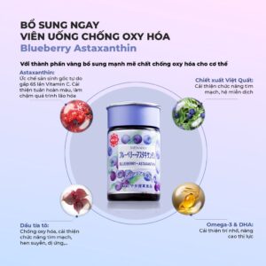 MENARD- Viên uống chống oxy hóa, bổ mắt Blueberry Astaxanthin 120 viên ( 40 ngày)