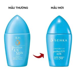 Sữa Chống Nắng Senka Kiềm Dầu, Mịn Lì Cho Da Dầu 40ml Perfect UV Milk SPF50+ PA++ - Hàng Nhật Nội Địa++