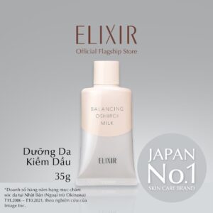 Sữa chống nắng Elixir dưỡng da kiềm dầu không màu 35gr - Hàng Nhật nội địa