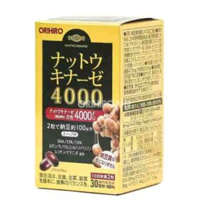 ORIHIRO- Viên uống hỗ trợ điều trị tai biến Nattokinase 4000FU 60 viên ( 30 ngày)