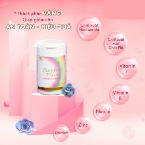 Viên uống hỗ trợ giảm cân Rainbow Flash 300mg*180 viên/hộp- Hàng Nhật nội địa