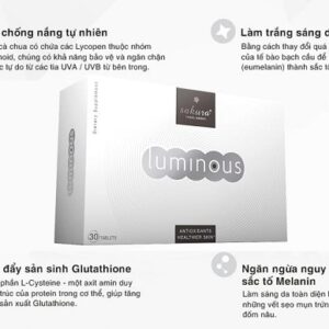 Viên uống cà chua trắng bật tone căng mượt làn da Sakura Luminous