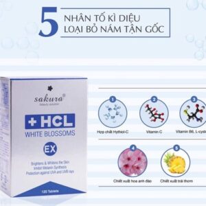 Viên Uống Giảm Nám Tàn Nhang SAKURA WHITE BLOSSOMS HCL EX