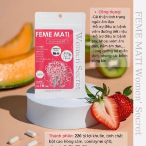 Viên Uống Phụ Khoa Feme Mati Women’s Secret Nhật Bản (30 Viên) - Hàng Nhật nội địa