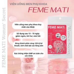 Viên Uống Phụ Khoa Feme Mati Women’s Secret Nhật Bản (30 Viên) - Hàng Nhật nội địa