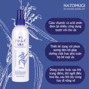 Xịt khoáng dưỡng ẩm chiết xuất hạt ý dĩ Hatomugi 250mL