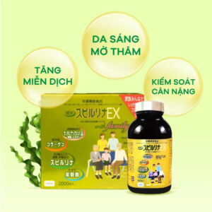 DIC LIFETEC- Viên uống tảo vàng Spirulina EX Family cao cấp set 2 lọ (2000 viên)