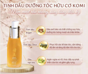 Dầu dưỡng tóc Argan Komi (Dưỡng Tóc Chuyên Sâu, Ngăn Ngừa Xơ Rối)- Hàng Nhật nội địa