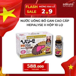 Hộp 10 Lọ Nước Uống Bổ Gan Cao Cấp Zeria Hepalyse II Plus Nhật Bản ( Bổ Gan Vàng) - Hàng Nhật nội địa